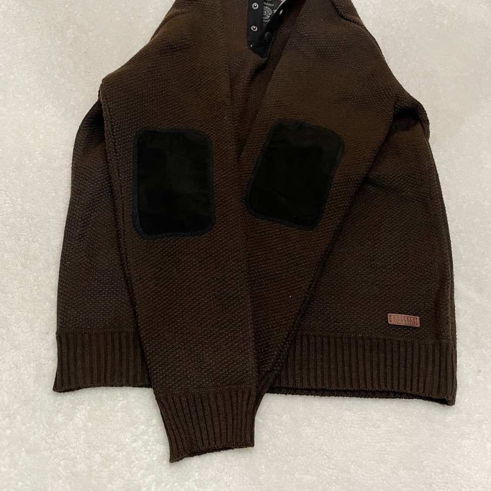 Men's Brown Sweater with Black Accents Men’s M